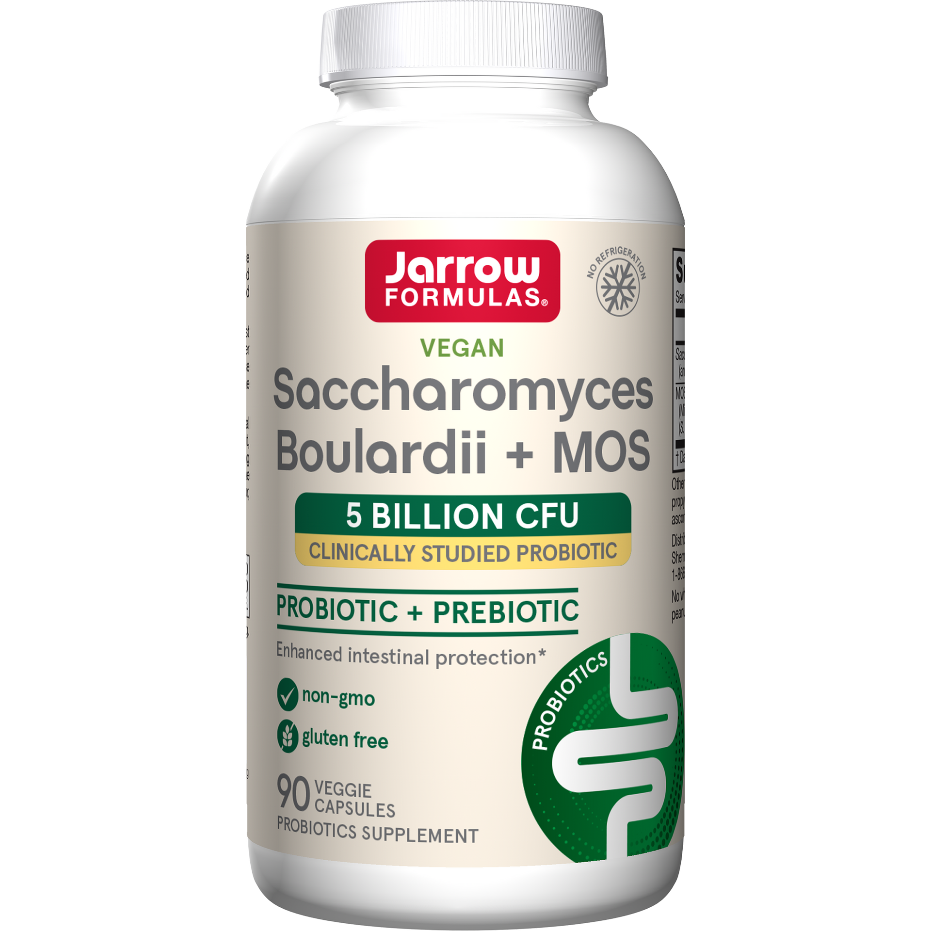 Saccharomyces Boulardii + MOS Veggie Caps, 5 Billion CFU, 90ct Bottle