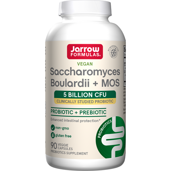 Saccharomyces Boulardii + MOS Veggie Caps, 5 Billion CFU, 90ct Bottle
